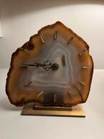 Retro klok van mineraal, Antiek en Kunst, Antiek | Klokken, Ophalen of Verzenden