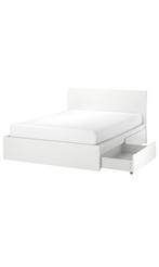 IKEA Malm bed 160x200, bedlades & LÖNSET lattenbodem, Huis en Inrichting, Slaapkamer | Bedden, Ophalen, Wit, Tweepersoons, 200 cm