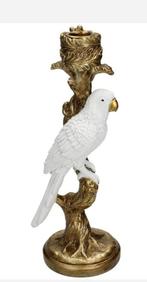 Kitsch Kandelaar met Vogel Parrot Nieuw, Nieuw, Minder dan 25 cm, Ophalen of Verzenden, Wit