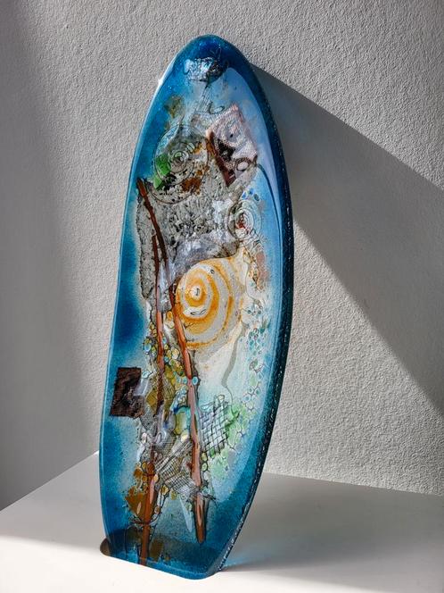 Glas kunst fusing Greek Art schaal sculptuur, Antiek en Kunst, Kunst | Overige Kunst, Ophalen of Verzenden