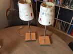 Twee IKEA schemerlampen met design kap, Verzenden, Gebruikt, Metaal, Minder dan 100 cm