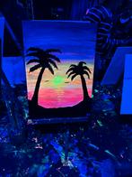 Schilderij met glow in the dark verf, Ophalen