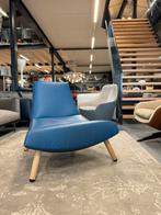 Montis Olivier Fauteuil blauw leer Design stoel, Huis en Inrichting, Fauteuils, Nieuw, Ophalen of Verzenden, Montis, Leer
