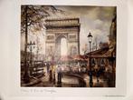 Brunet litho (1980) – Lutece Edition, Arc, Eiffel, Sacré-Cœu, Antiek en Kunst, Ophalen of Verzenden