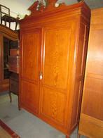 antiek rood grenen linnenkast kleerkast massieve deuren, Antiek en Kunst, Ophalen of Verzenden