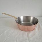 Wegro Dikwandige conische koperen pan sauspan steelpan, Ophalen of Verzenden, Gebruikt, Rvs, Koekenpan of Braadpan
