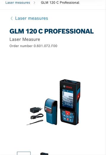 Bosch professional GLM120C in zeer nette staat beschikbaar voor biedingen