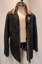 Stoere lammy coat - heren maat XL - lamsvacht en leer, Ophalen of Verzenden, Zo goed als nieuw, Maat 56/58 (XL), Bruin