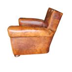 Schapenleren Moustache fauteuil + BEZORGING GRATIS, Huis en Inrichting, Gebruikt, ., Moustache, Ophalen of Verzenden