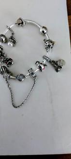Orginele Pandora Disney bedels met Pandora armband, Ophalen of Verzenden, Zo goed als nieuw, Zilver, Zilver