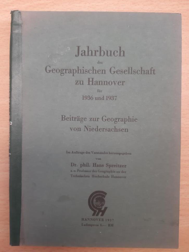 Geographischen Gesellschaft zu Hannover (1936/1937), Verzamelen, Militaria | Tweede Wereldoorlog, Overige soorten, Boek of Tijdschrift