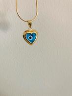 🩵🧿🪬Kettinghanger goud 14 karaat oog 585 anna nina, Ophalen of Verzenden, Nieuw, Blauw, Goud