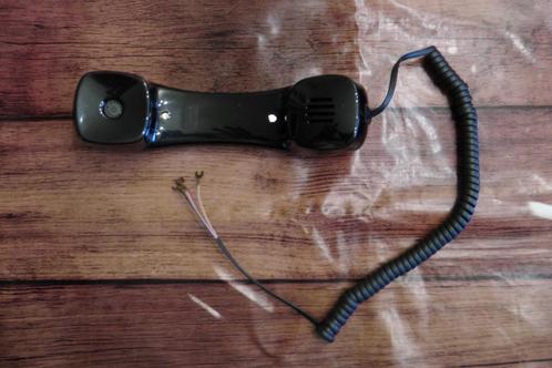 ERICSSON zwarte telefoonhoorn compleet met aansluitsnoer, Telecommunicatie, Vaste telefoons | Niet Draadloos, Nieuw, Met draaischijf