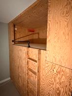 Stapelbed met ingebouwde kast - Uniek ontwerp!, Ophalen, Gebruikt, 90 cm, Eenpersoons