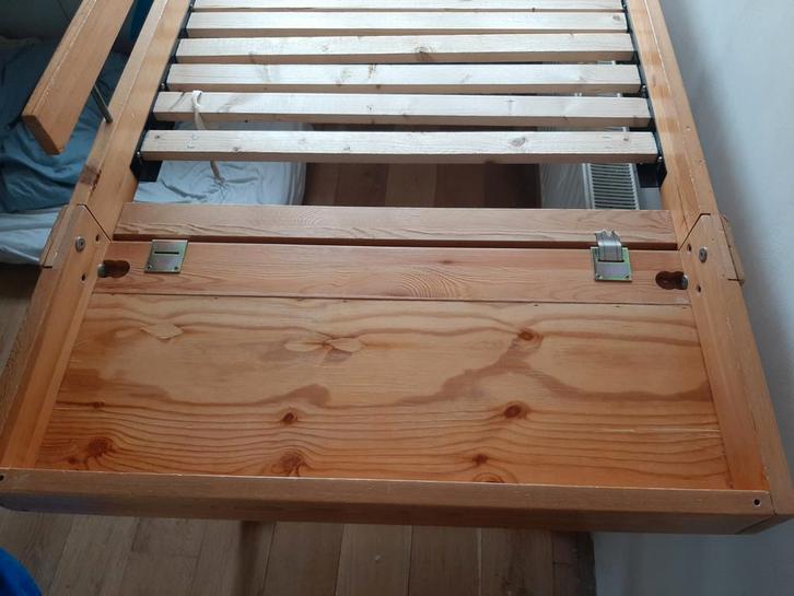 Ikea meegroei bed, Huis en Inrichting, Slaapkamer | Bedden, Gebruikt, Eenpersoons, 80 cm, 190 cm of minder, Hout, Ophalen of Verzenden