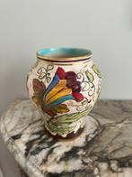 Vintage H. Bequet Quaregnon vaas – handbeschilderd Belgisch, Ophalen