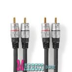 Tulp Stereo Audiokabel, 2x RCA Male - 2x RCA Male, 10 meter, 10 meter of meer, Nedis, Nieuw, Info@marbeco.nl