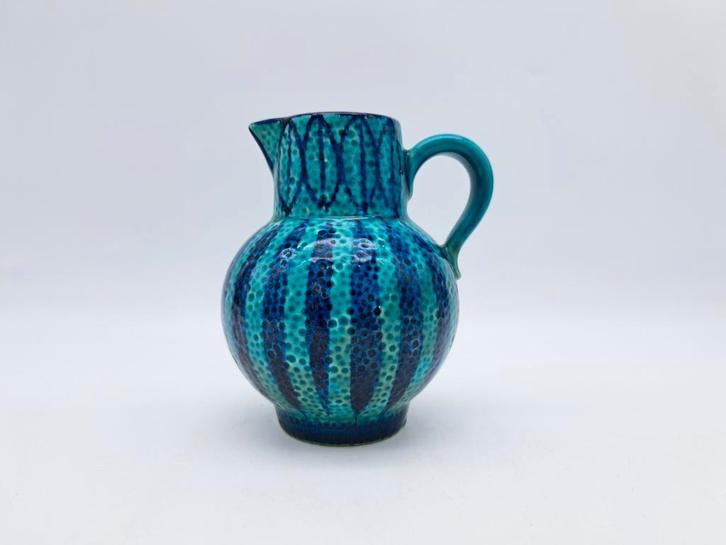 Vintage West Germany vaas Scheurich 418-14 Blauw, Antiek en Kunst, Antiek | Vazen, Ophalen of Verzenden