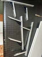 3 plankendragers voor 2 plankjes, Ophalen of Verzenden, Gebruikt, Overige typen, Rvs