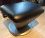 Leolux Hokker in Zeer Goede Staat, Ophalen, Minder dan 50 cm, Rond, Leer