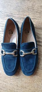 Si instappers - loafers - suède - donker blauw - 37 -, Blauw, Instappers, Ophalen of Verzenden, Zo goed als nieuw