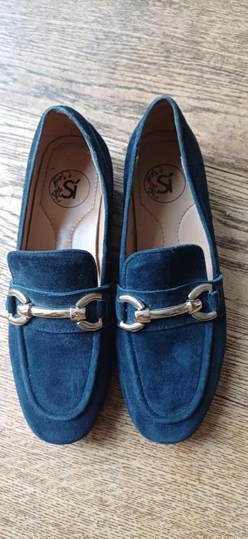 Si instappers - loafers - suède - donker blauw - 37 -   beschikbaar voor biedingen