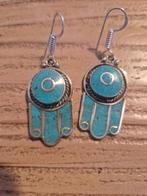 Verschillende Tibetaanse oorbellen, 12,50 per set., Ophalen of Verzenden, Zilver, Oorbellen, Met edelsteen