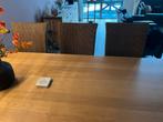 Eettafel met 6 rieten stoelen, Huis en Inrichting, Tafels | Eettafels, Ophalen, Gebruikt, Eikenhout, 50 tot 100 cm
