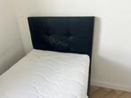 Eenpersoons Boxspring Bed Zwart, Huis en Inrichting, Ophalen, Gebruikt, 90 cm, Eenpersoons