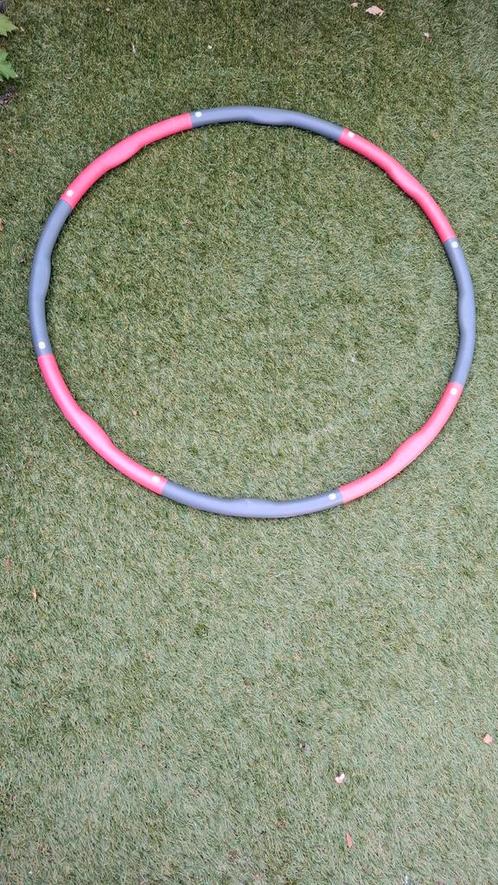 Roze/Grijze Hoelahoep, Sport en Fitness, Hoelahoeps, Gebruikt, Hoelahoep, Met gewicht, Ophalen