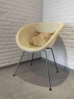 Vintage fiberglass kuipstoel, Ophalen, Gebruikt, Wit, Vintage