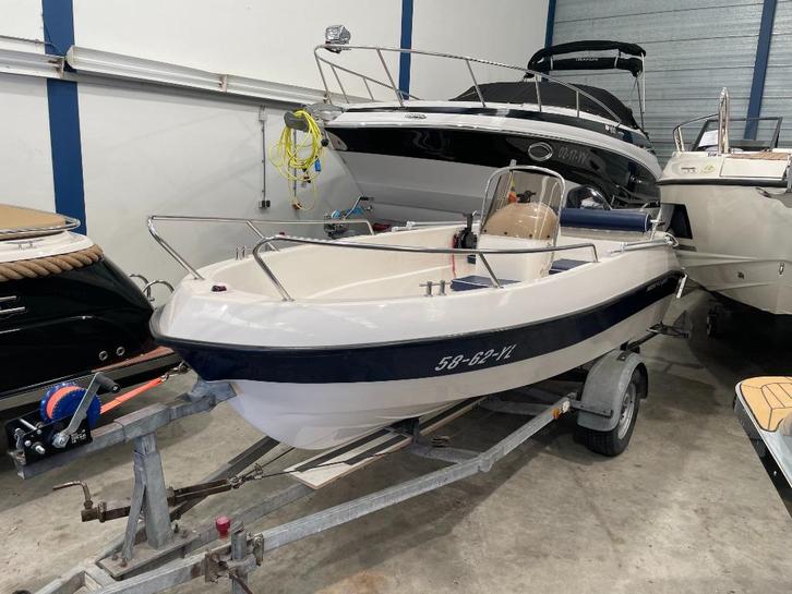 Aurelia 415 Sport incl. Tohatsu 25 pk Fourstroke | Vaarklaar, Watersport en Boten, Vis- en Consoleboten, Gebruikt, 10 tot 30 pk