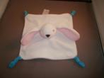 nutricia konijn tuttel doekje wit roze oren en blauwe punten, Ophalen of Verzenden, Nieuw, Konijn