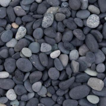 ACTIE Beach pebbles zwart 30-80 mm 20 kg zak beschikbaar voor biedingen