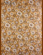 3667 Okergeel retro bloemen behang vintage origineel swiet, Verzenden, Bruin