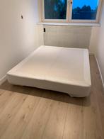 Compleet Bed: Bedframe, Achterbord & Matras, Huis en Inrichting, Slaapkamer | Bedden, Ophalen, Gebruikt, Wit, Tweepersoons