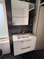 Badkamermeubel set met spiegelkast, wastafel en onderkast, Huis en Inrichting, Ophalen, Gebruikt, 50 tot 100 cm, Minder dan 100 cm