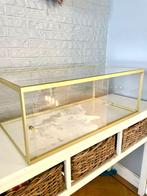 ZGAN! Grote gouden Bakery Display Case vitrine showvitrine, Huis en Inrichting, Kasten | Vitrinekasten, Ophalen, 50 tot 100 cm