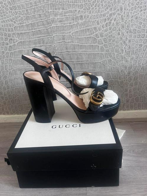 Gucci hakken sandalen maat 39, Kleding | Dames, Schoenen, Zo goed als nieuw, Sandalen of Muiltjes, Zwart, Ophalen of Verzenden