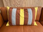 Gestreept Katoenen Kussen met patchwork ZARA x COLLAGERIE, Ophalen of Verzenden, Nieuw, Blauw, Rechthoekig