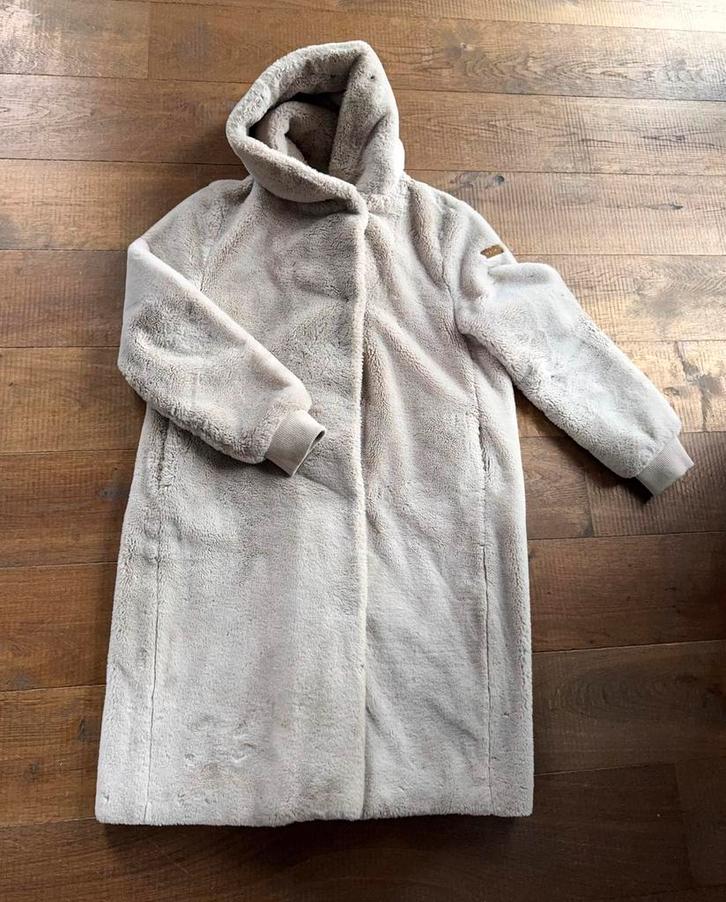 Mooie ‘bont’ jas van Moscow, Kleding | Dames, Jassen | Winter, Gedragen, Maat 46/48 (XL) of groter, Bruin, Ophalen of Verzenden