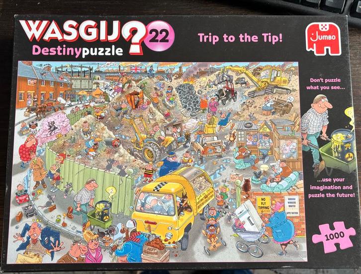 WASGIJ Destiny 22 - Trip to the Tip! Puzzel, Hobby en Vrije tijd, Denksport en Puzzels, Zo goed als nieuw, Legpuzzel, 500 t/m 1500 stukjes