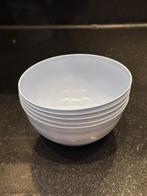 Gratis - 5 lichtblauwe plastic schaaltjes, Huis en Inrichting, Ophalen, Overige materialen, Nieuw, Schaal of Schalen