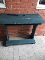 Oude schoolbankje, Huis en Inrichting, Tafels | Sidetables, Ophalen, Gebruikt, 50 tot 75 cm, Rechthoekig