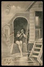 Geïllustreerde briefkaart : Strand - Pinda -  23.9.1902, Ophalen of Verzenden, Voor 1920, Gelopen, Zuid-Holland