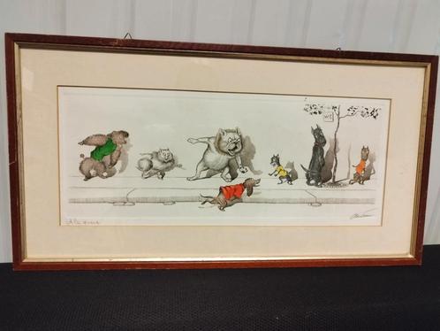 Boris O'Klein "Dirty Dogs of Paris", Antiek en Kunst, Kunst | Litho's en Zeefdrukken, Ophalen of Verzenden
