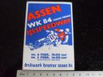 sticker assen wk 1984 ijsspeedway halve finale, Verzamelen, Verzenden, Zo goed als nieuw, Sport