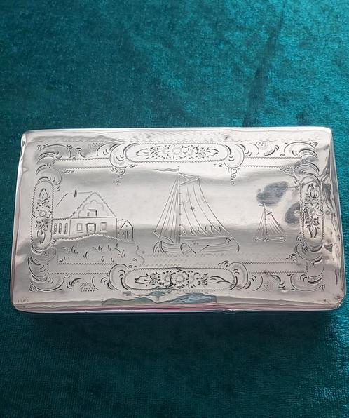 Antieke zilveren tabaksdoos, Antiek en Kunst, Antiek | Goud en Zilver, Zilver, Ophalen of Verzenden