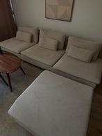 SODERHAMN BEIGE bank 3 zits + 1 zits en voetenbank, Huis en Inrichting, Banken | Bankstellen, Ophalen, Gebruikt, 100 tot 125 cm