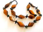 Prachtige ketting collier met echte Tijgeroog en Mosagaat, Ophalen, Zo goed als nieuw, Steen of Mineraal, Met edelsteen